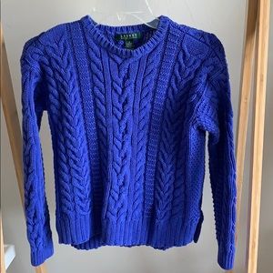 Blue Ralph Lauren Chunky Cable Knit Sweater